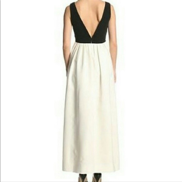 Jill Stuart NWT Two Tone Maxi Gown Deep VNeck sz6 - Picture 4 of 8